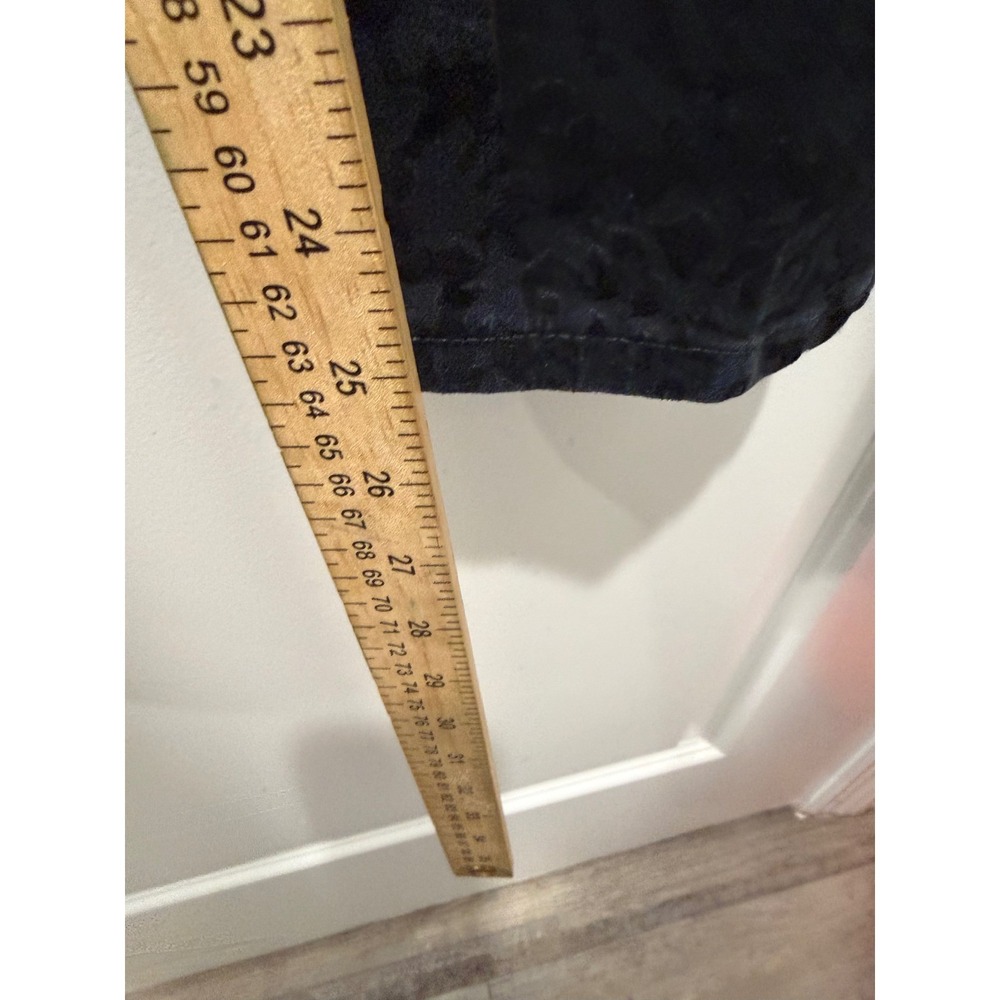 Banana Republic Womens Skinny Pants Flocked Velvet Damask Black 26P - Picture 8 of 9